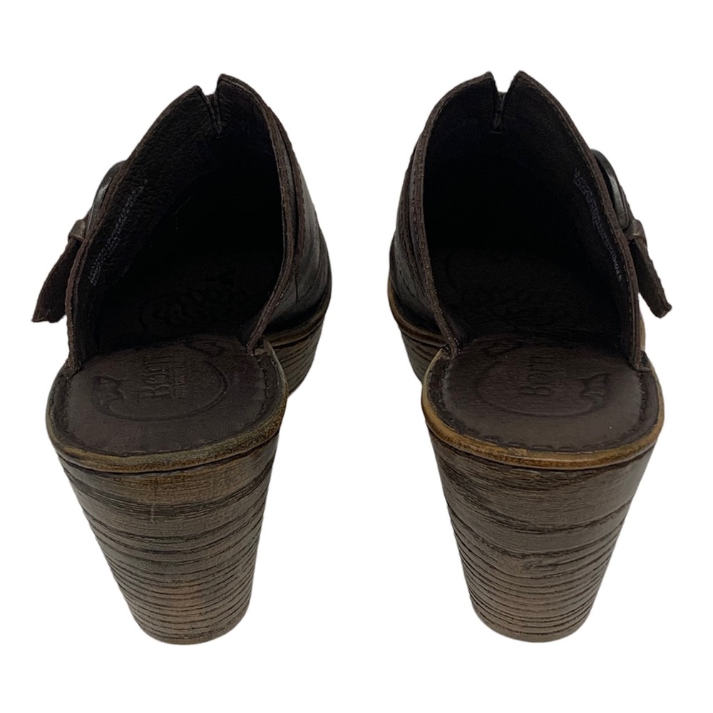 Born Ibra Moro Mule Metallic Bronze Buckle Block Heel Clogs #B67806 Women’s Sz 8 - Picture 4 of 11